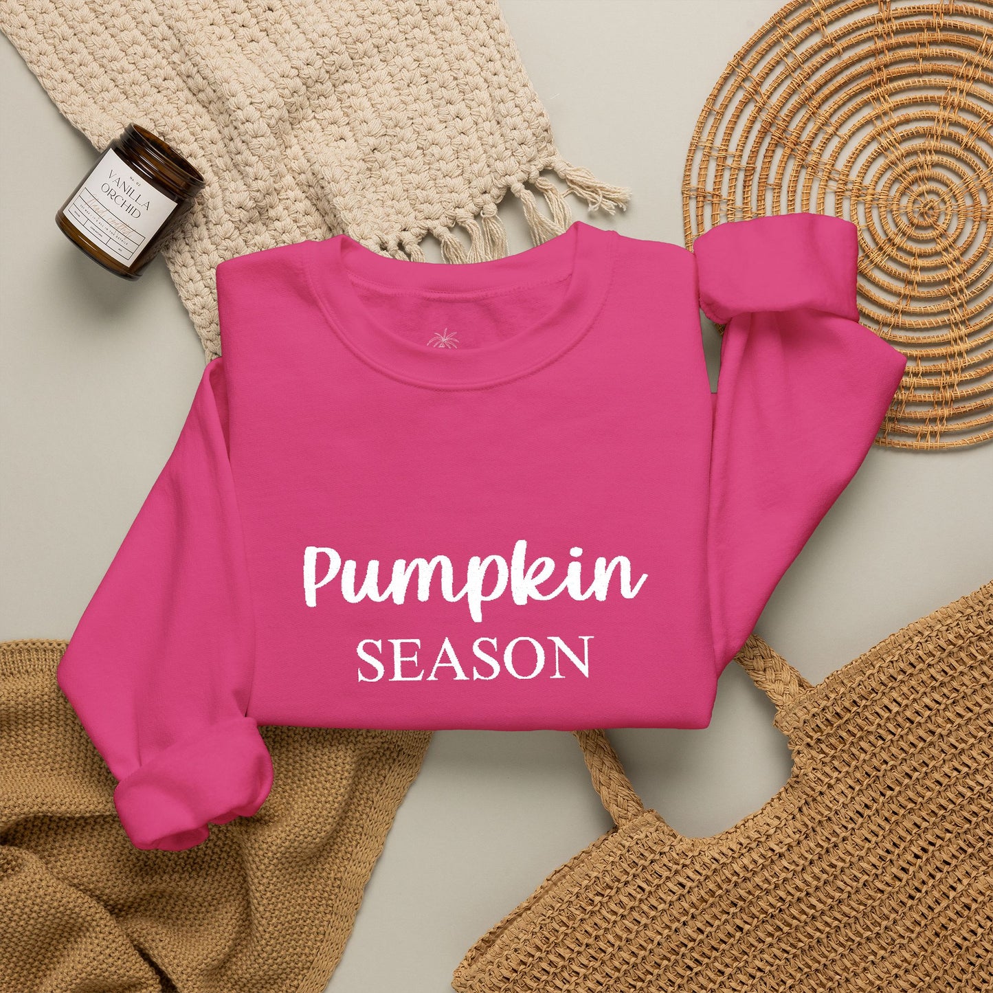 Embroidered Pumpkin Season Crewneck