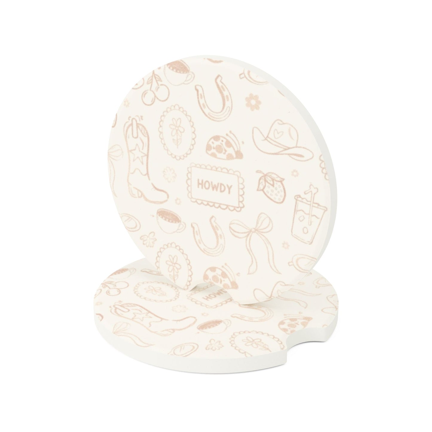 Cowgirl Themed Car Coasters