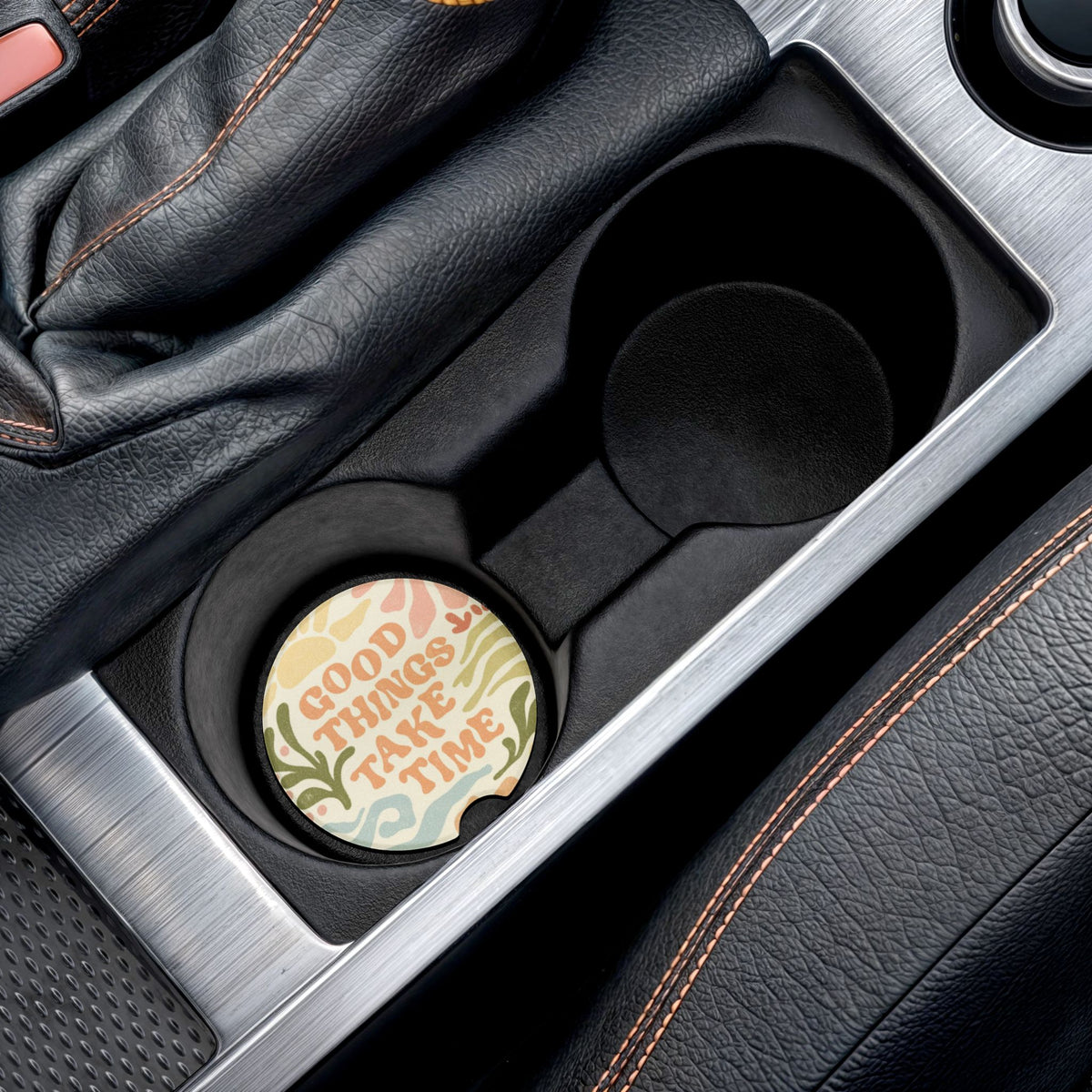 "Good Things Take Time" Car Coasters