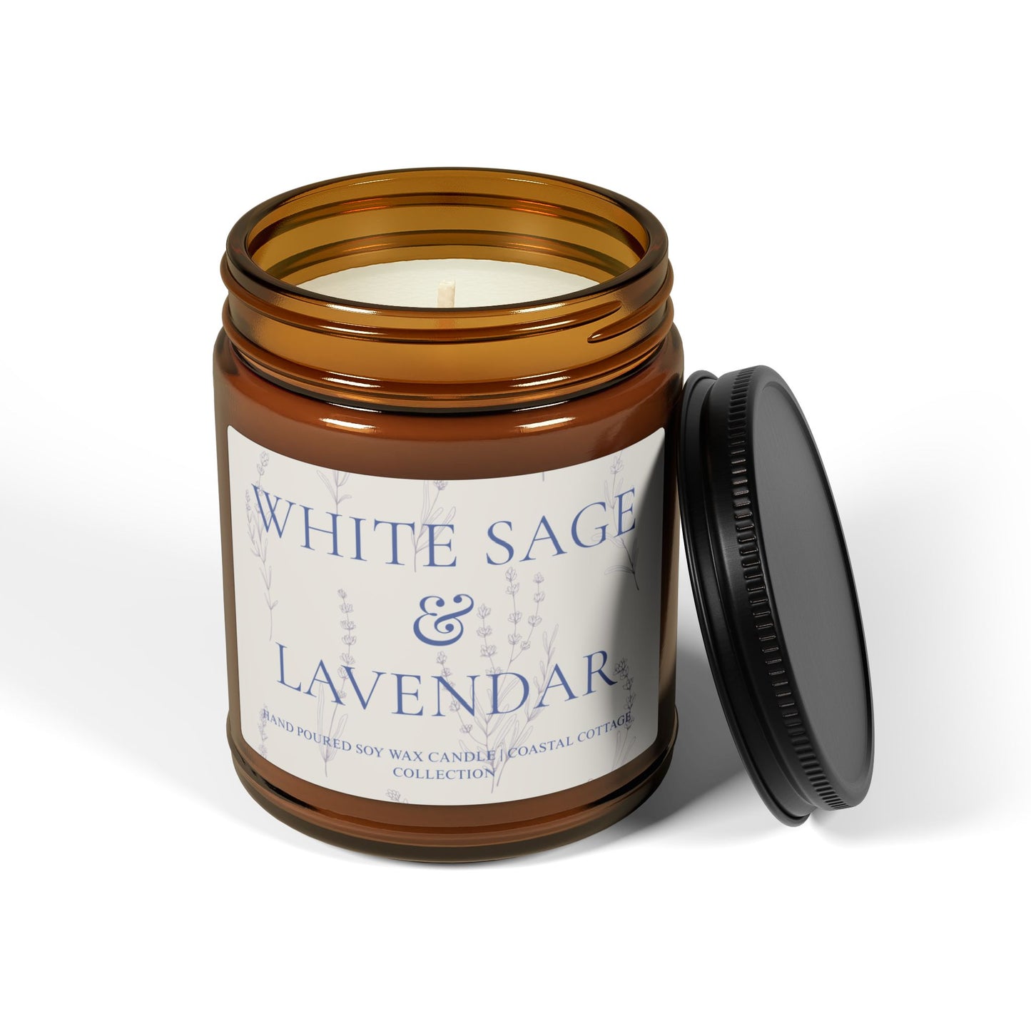 White Sage & Lavender Scented Candle
