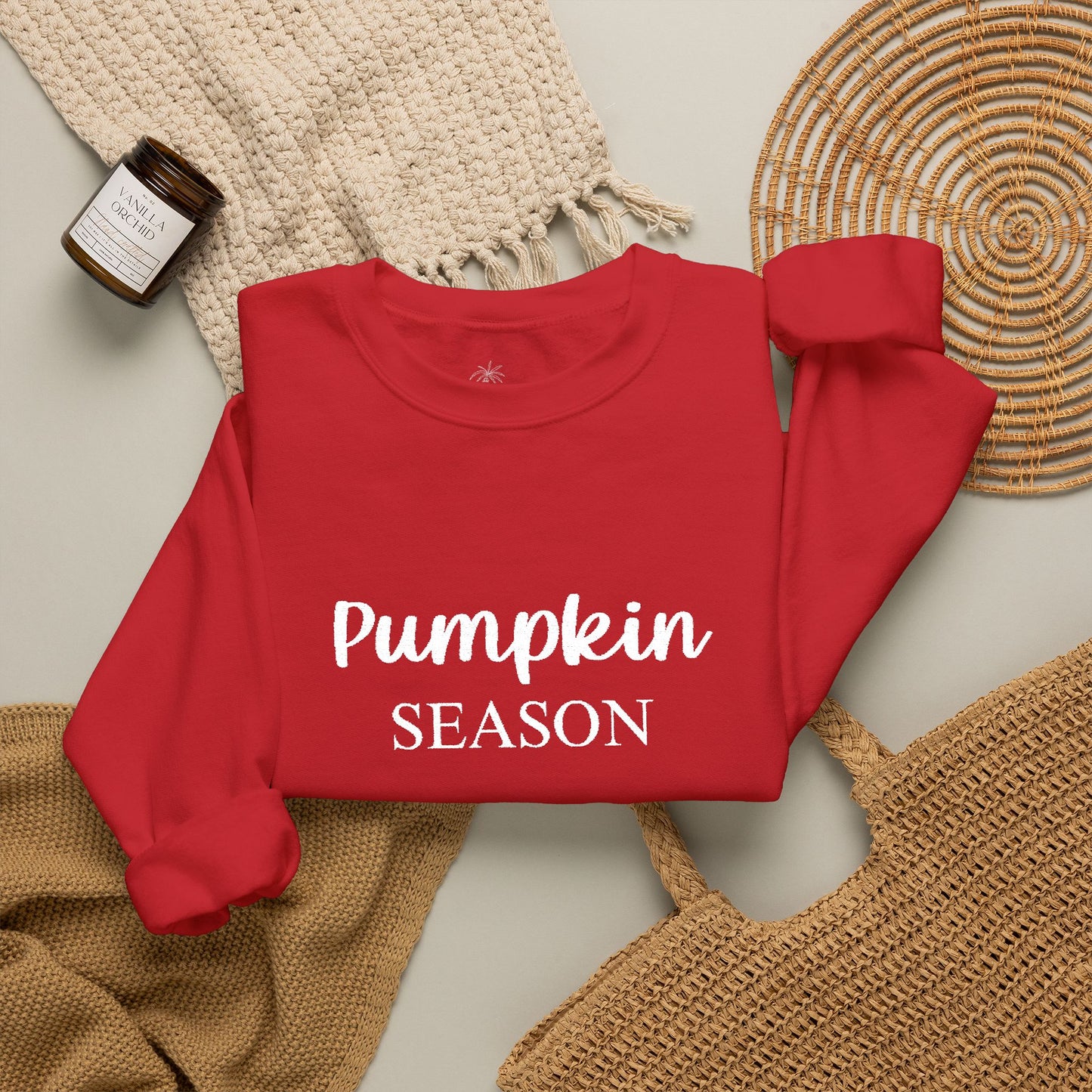 Embroidered Pumpkin Season Crewneck