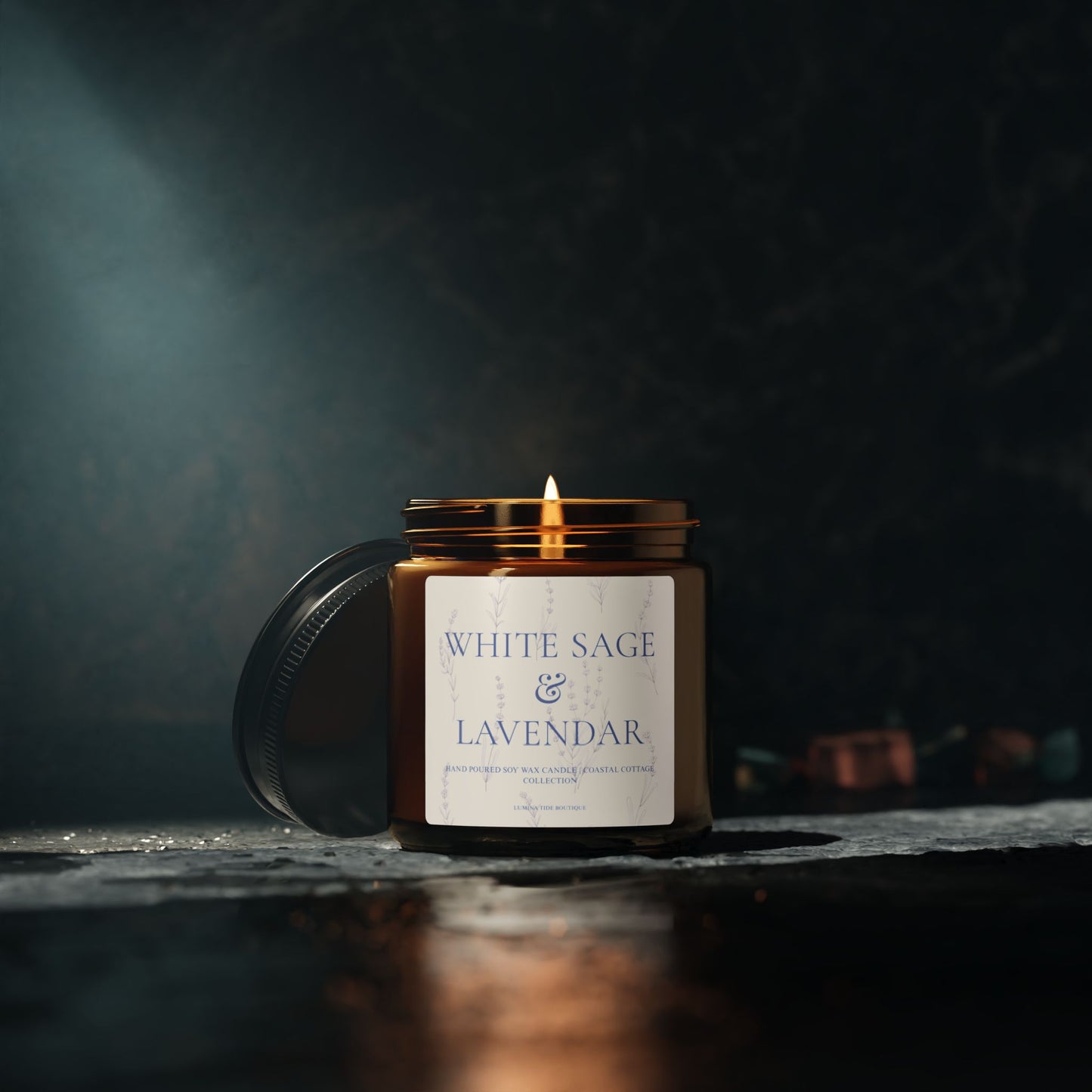 White Sage & Lavender Scented Candle