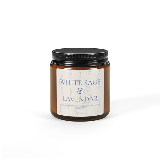 White Sage & Lavender Scented Candle