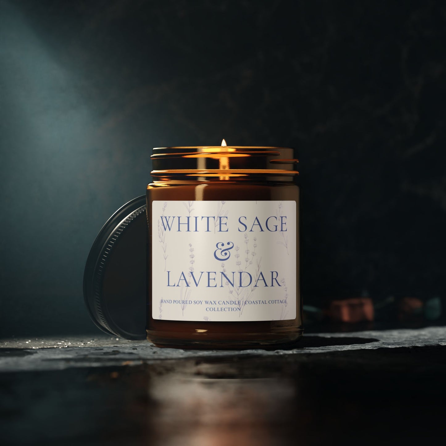 White Sage & Lavender Scented Candle
