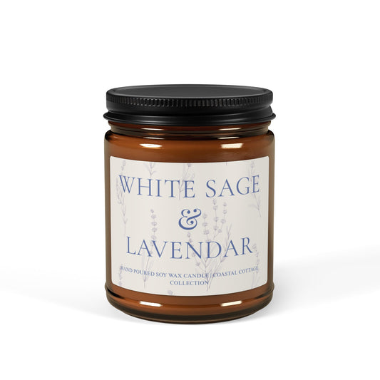 White Sage & Lavender Scented Candle