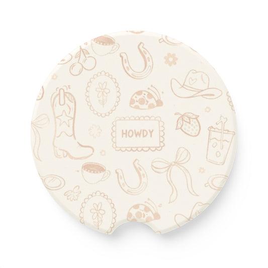 Cowgirl Themed Car Coasters