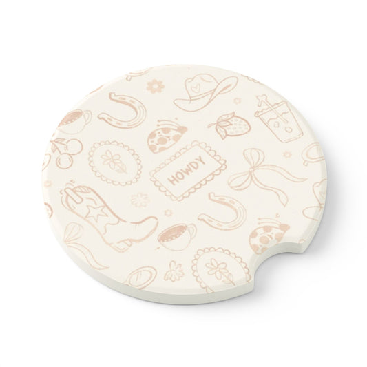 Cowgirl Themed Car Coasters