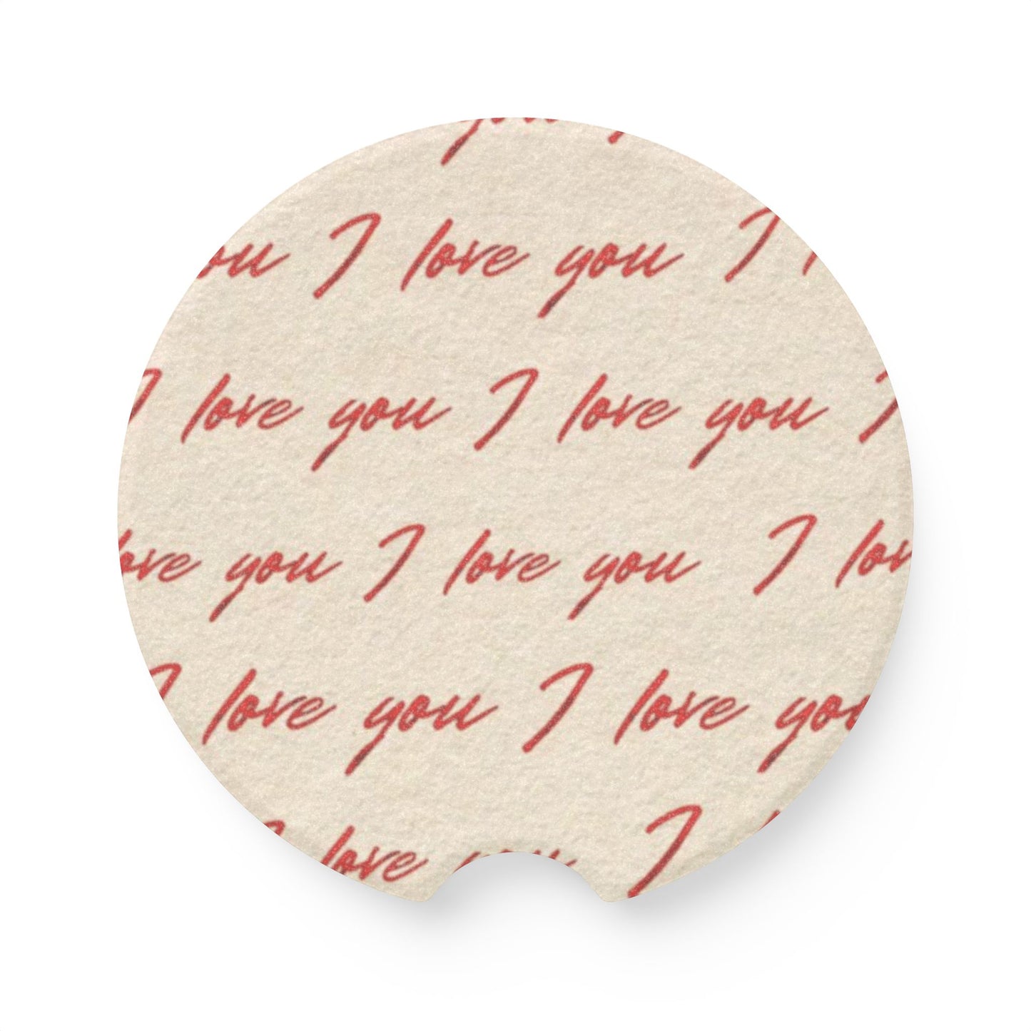 "I Love You" Car Coasters