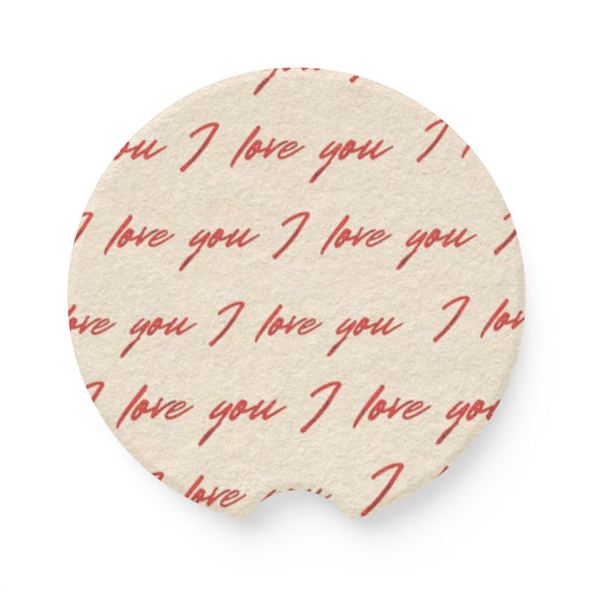 "I Love You" Car Coasters
