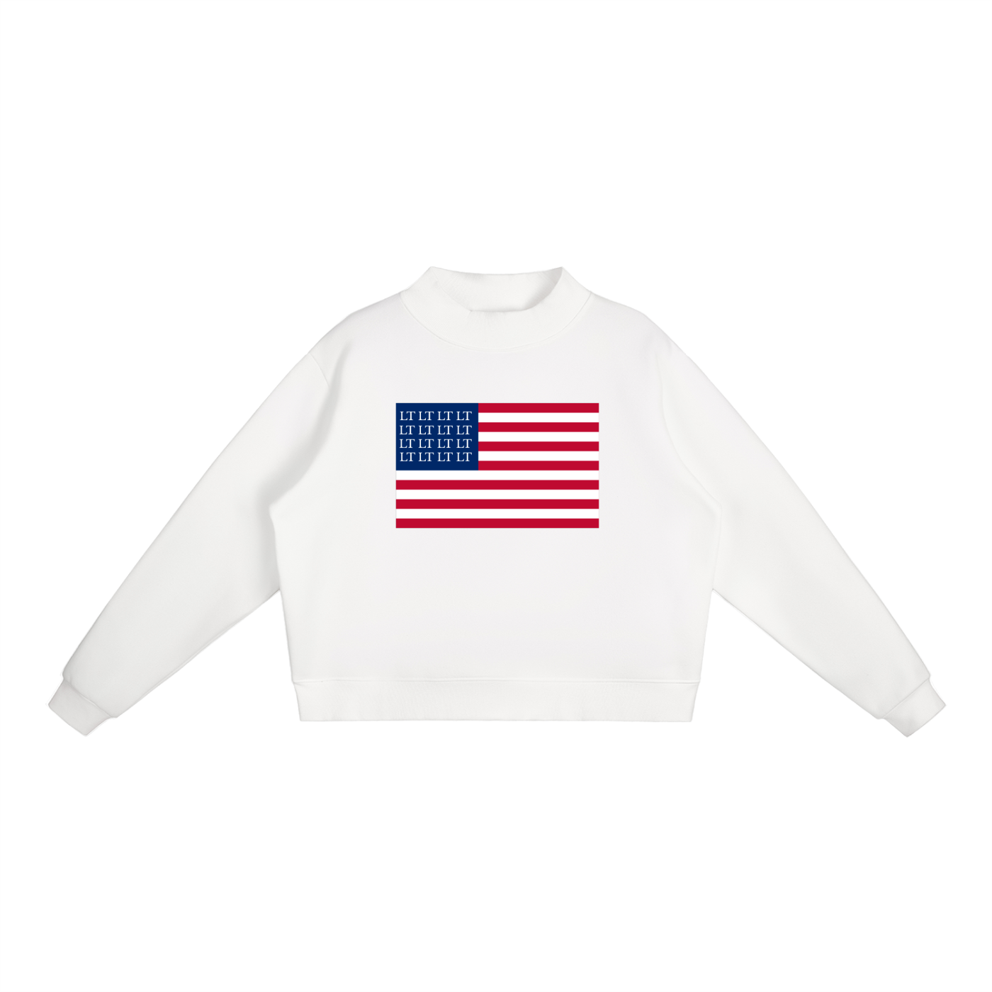 Essential Fleece Mock-Neck Crew Sweatshirt