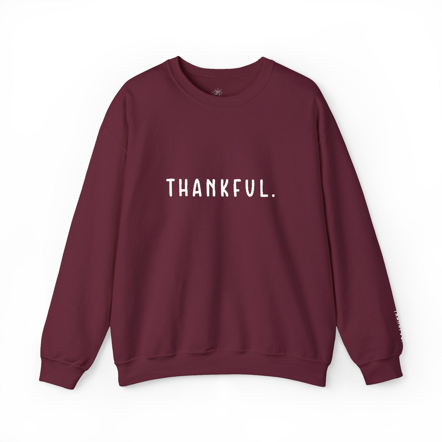 Embroidered Thankful Crewneck