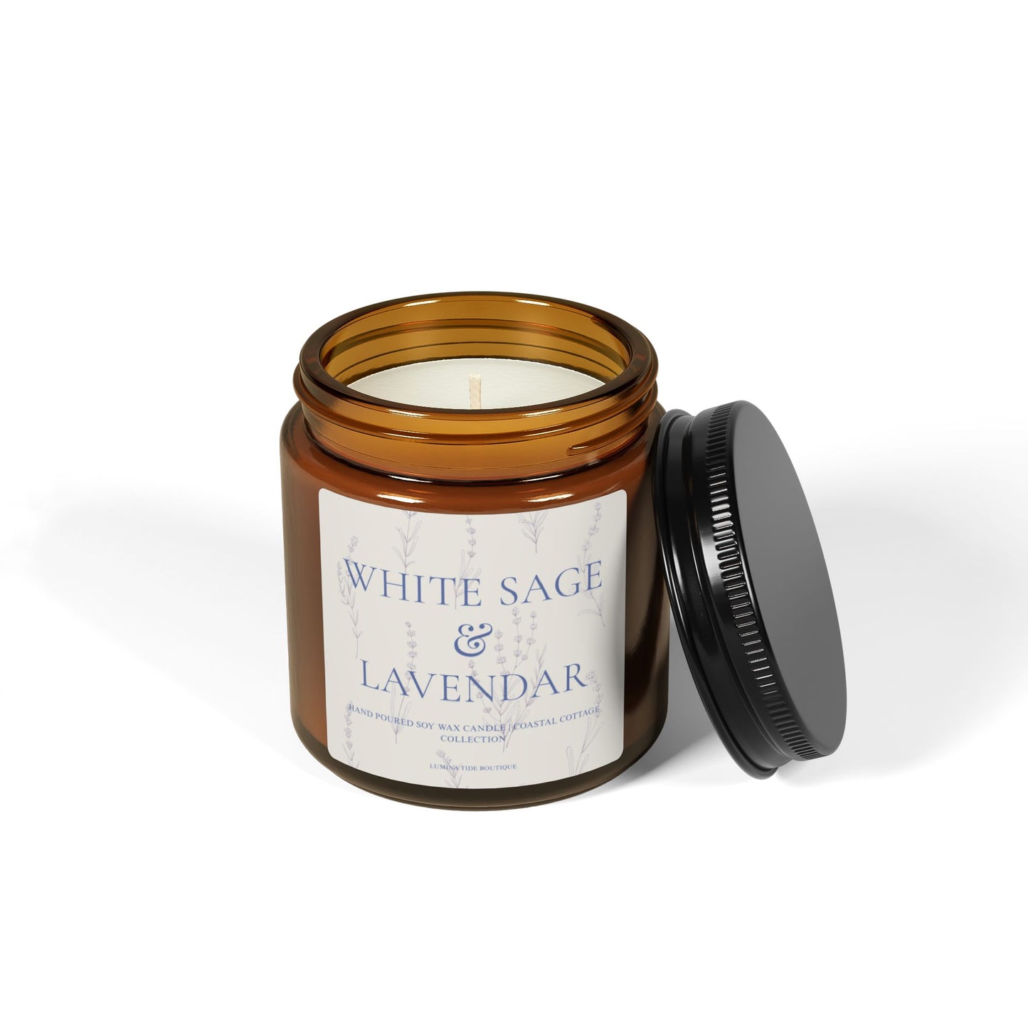 White Sage & Lavender Scented Candle