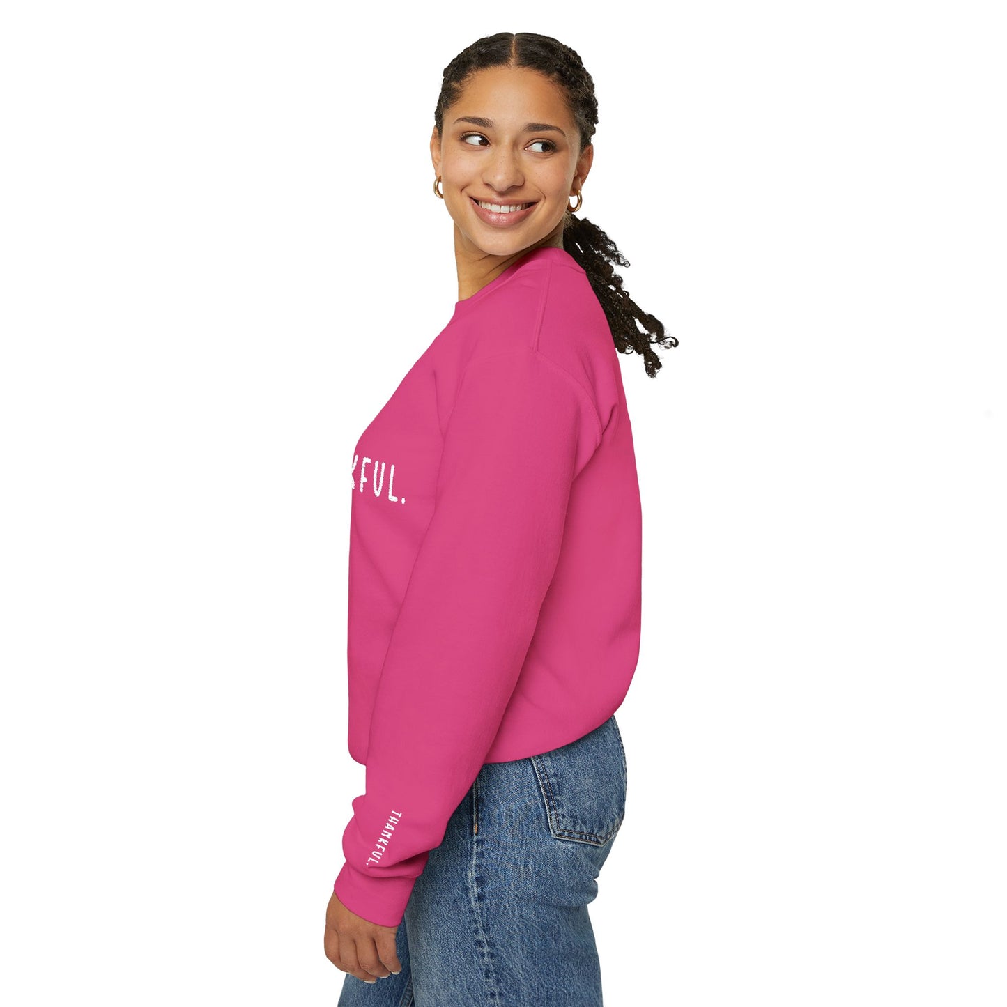 Embroidered Thankful Crewneck