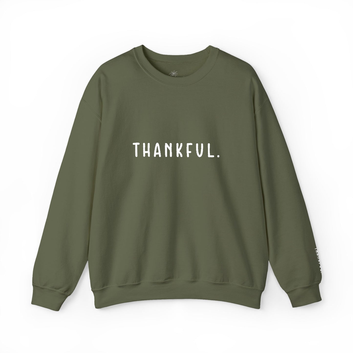 Embroidered Thankful Crewneck