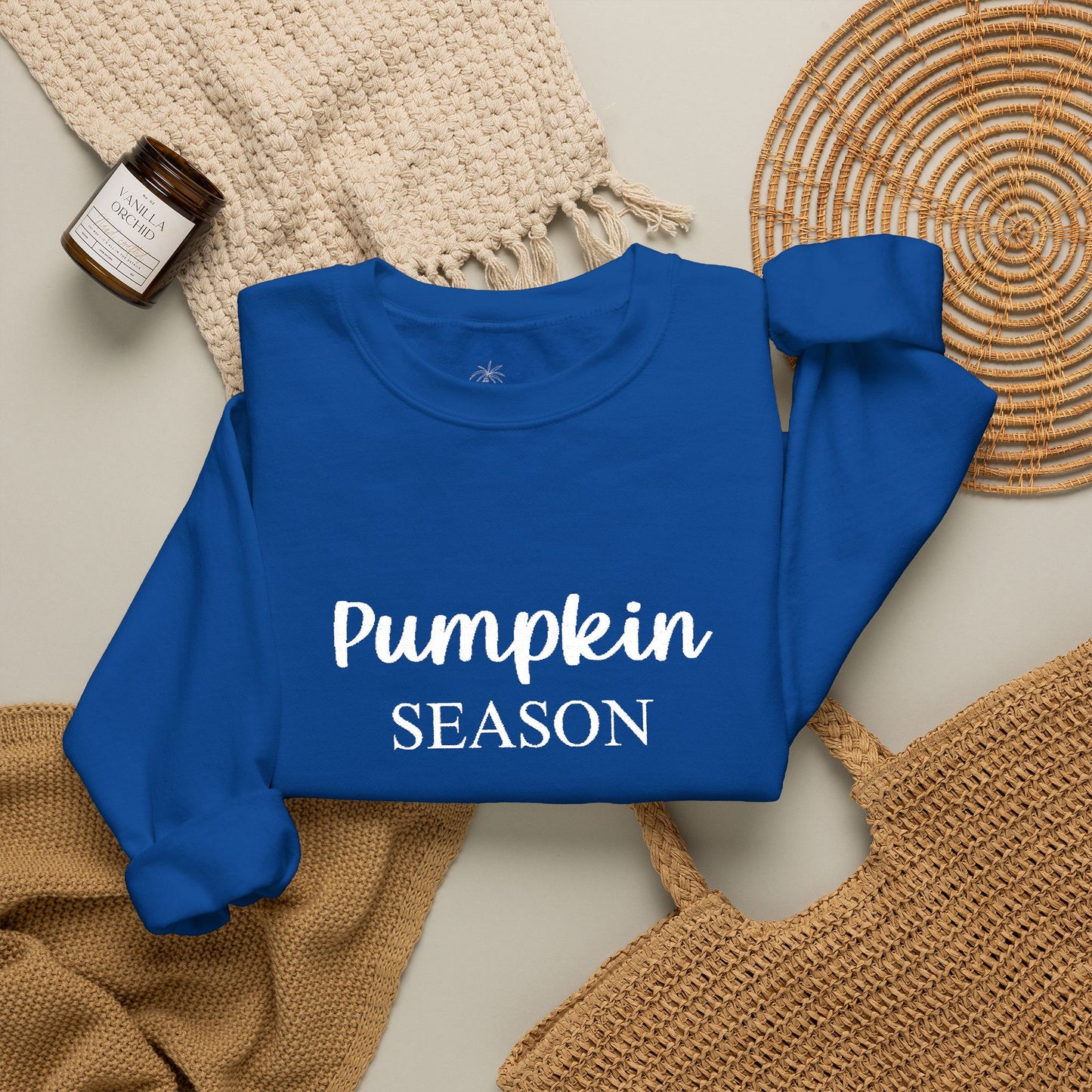 Embroidered Pumpkin Season Crewneck