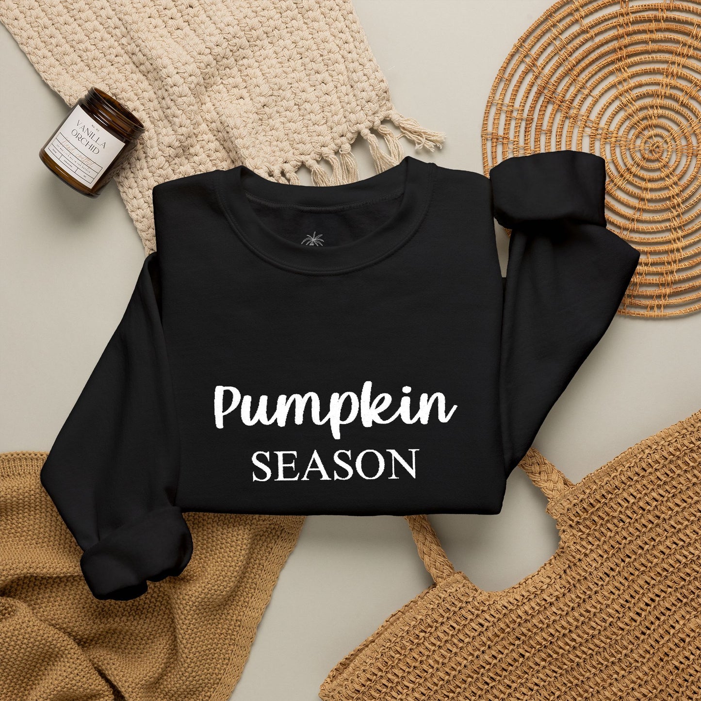 Embroidered Pumpkin Season Crewneck