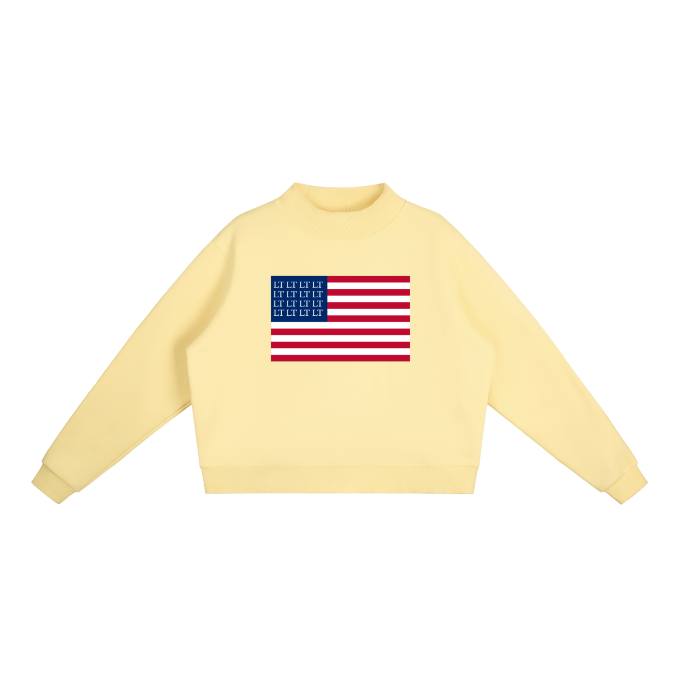 Essential Fleece Mock-Neck Crew Sweatshirt
