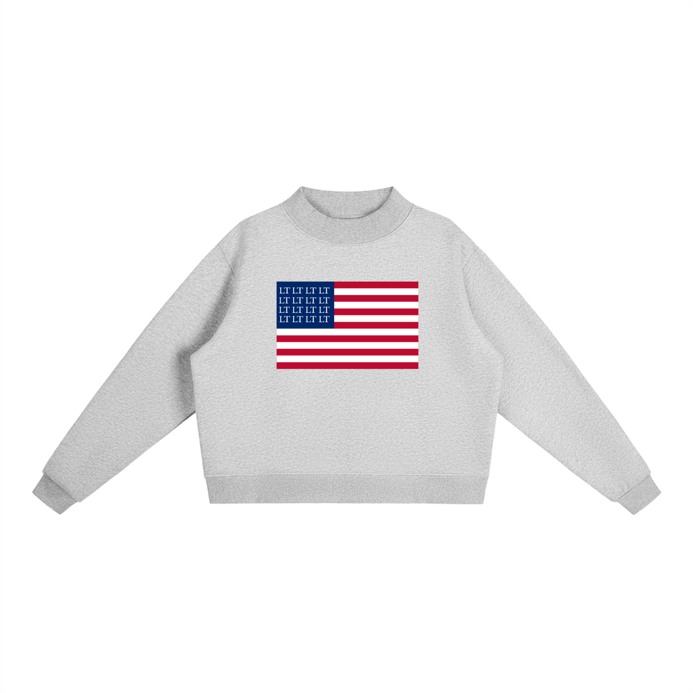 Essential Fleece Mock-Neck Crew Sweatshirt